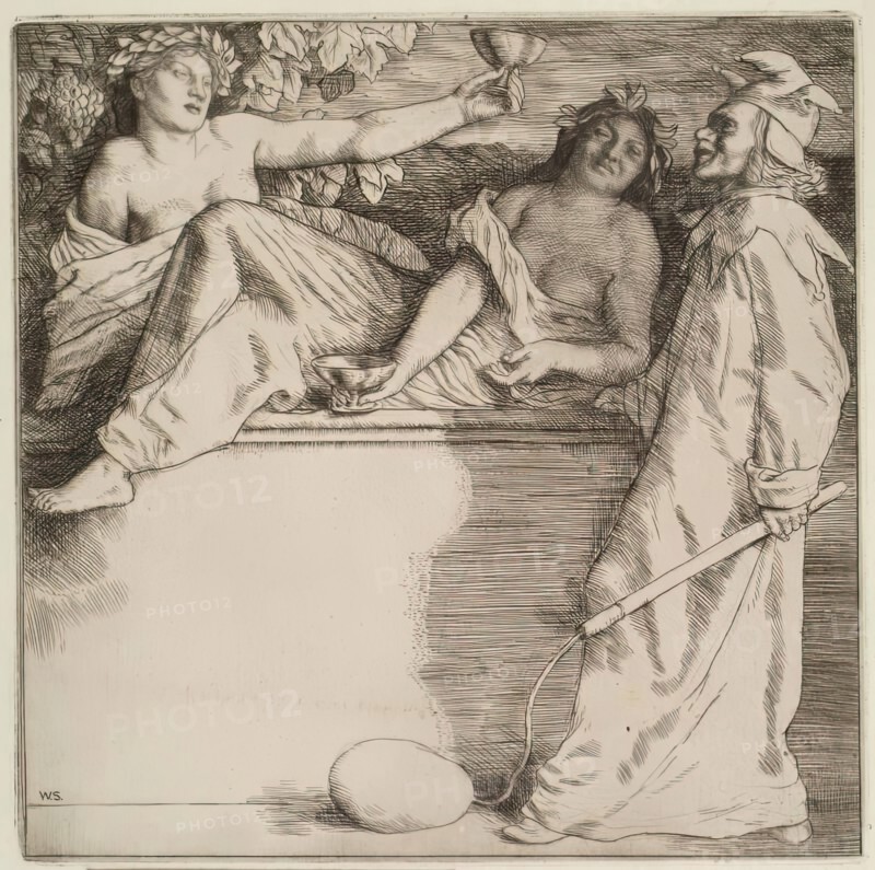 The Wine Drinkers, 1904. Creator: William Strang.