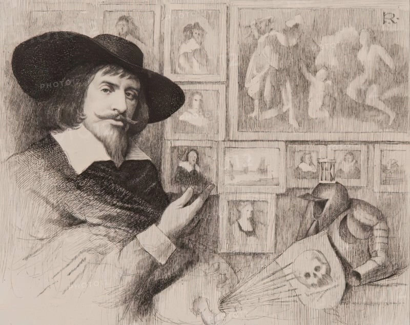 Portrait of George Jamesone. Creator: Charles Amand-Durand.