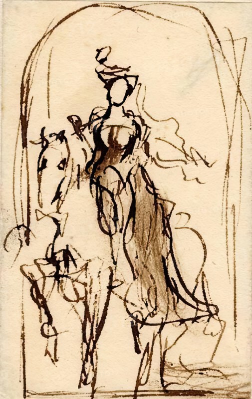 The Queen's Picture (Queen on Horseback), 1825-1841. Creator: David Wilkie.