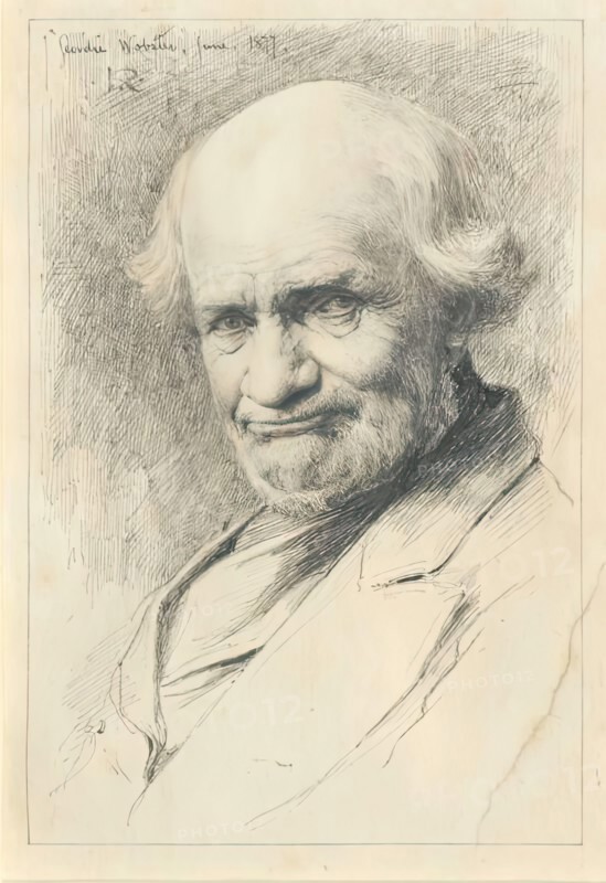 Geordie Webster-Illustration to "Johnny Gibb of Gushetneuk" by William Alexander, 1877. Creator: George Reid.
