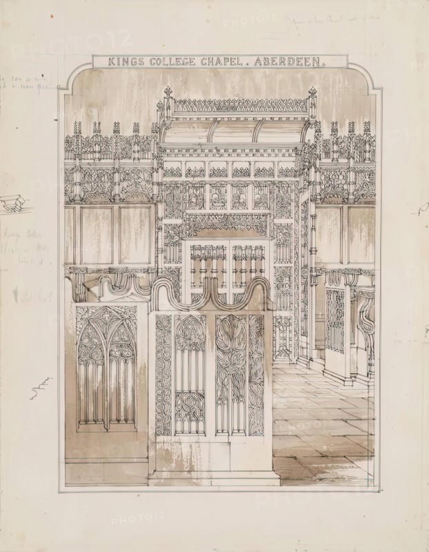 King's College Chapel and Stallwork, 1848. Creator: Robert William Billings.