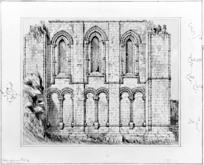 Coldingham Priory, Berwick, 1848-1852. Creator: Robert William Billings.