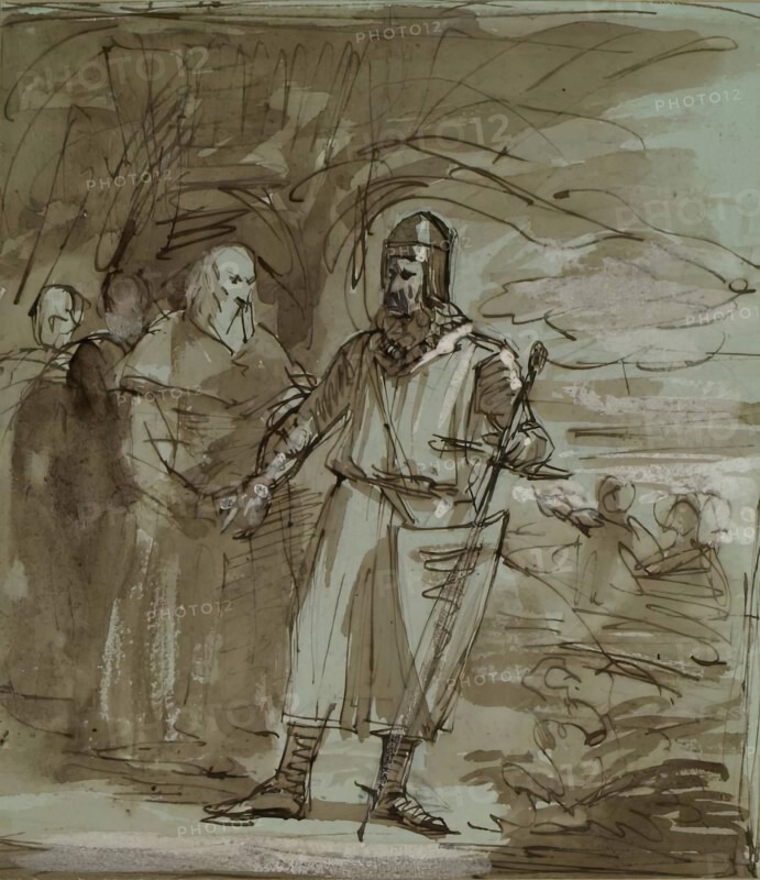 Historical Composition - Robert the Bruce?, c1849. Creator: John Phillip.