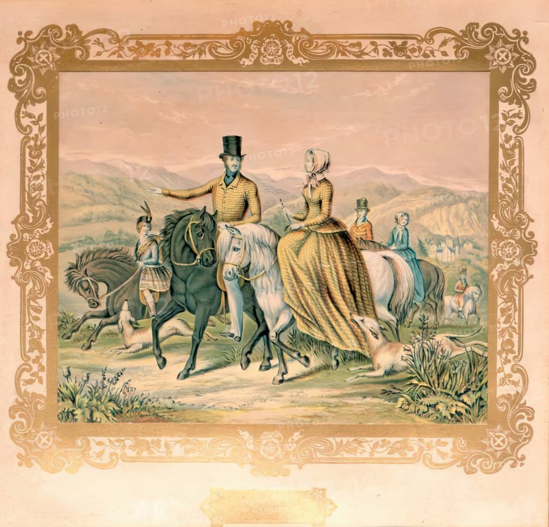 Prince Albert and Queen Victoria, c1850. Creator: Thomas Dick Lauder.