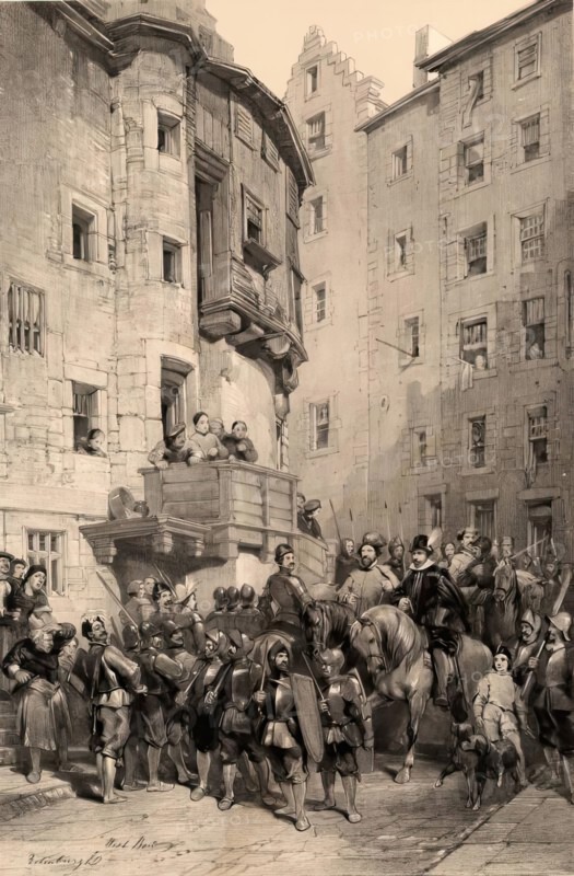 Scotland Delineated-West Bow, Edinburgh, 1847. Creator: James Duffield Harding.