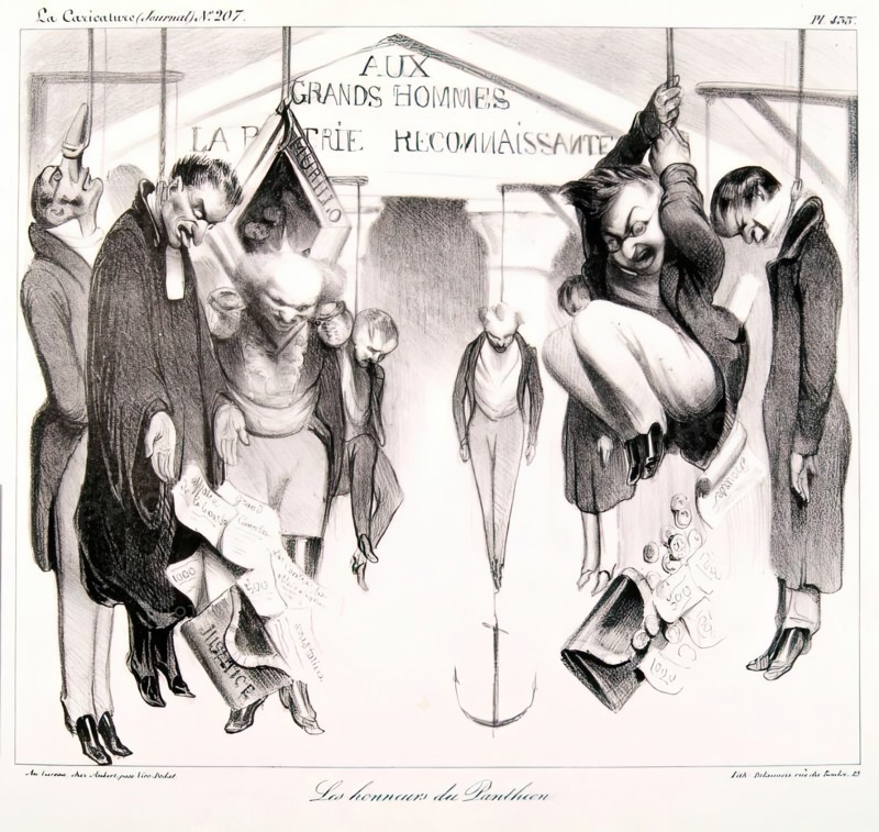 Les Honneurs du Pantheon, 1834. Creator: Honore Daumier.