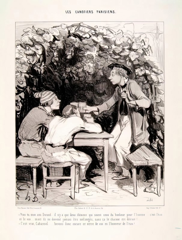 Les Canotiers Parisiens.-Vois-tu Mon ami Durand.., 1843. Creator: Honore Daumier.