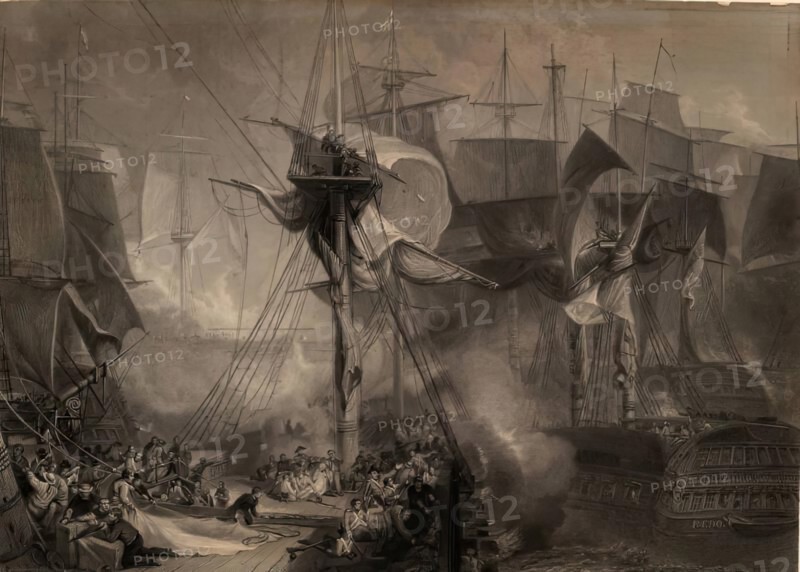 The Death of Nelson at Battle of Trafalgar. Creator: JMW Turner.