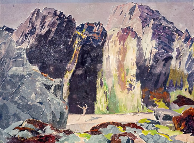 A Rocky Shore, 1900-1924. Creator: John Duncan.