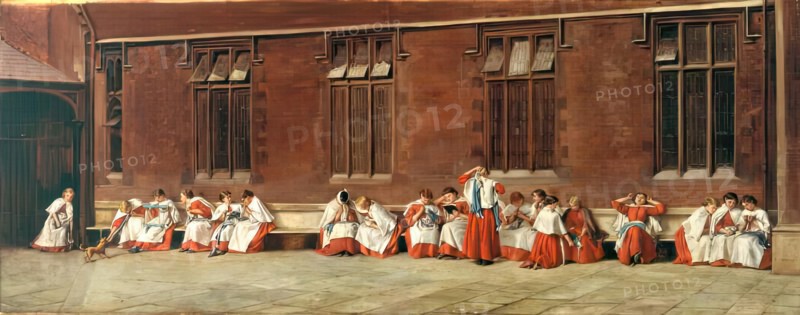Darning Day - The Red Maids of Bristol, 1876. Creator: Eyre Crowe.