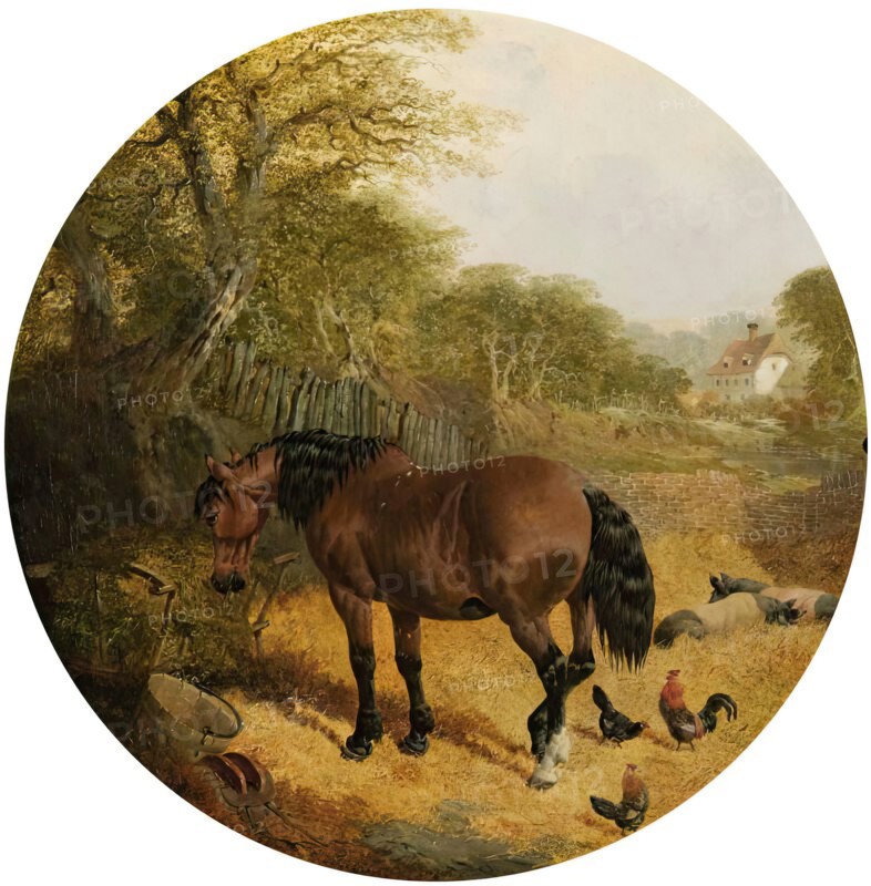 Horses, Pigs and Poultry, 1852. Creator: John Frederick Herring I.