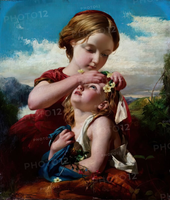 The Time of Primroses, 1854. Creator: Robert Herdman.