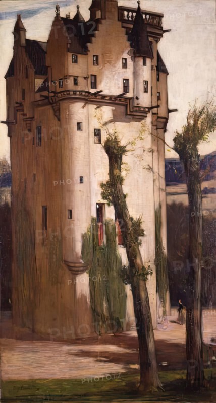 Craigievar, c1909. Creator: David Young Cameron.