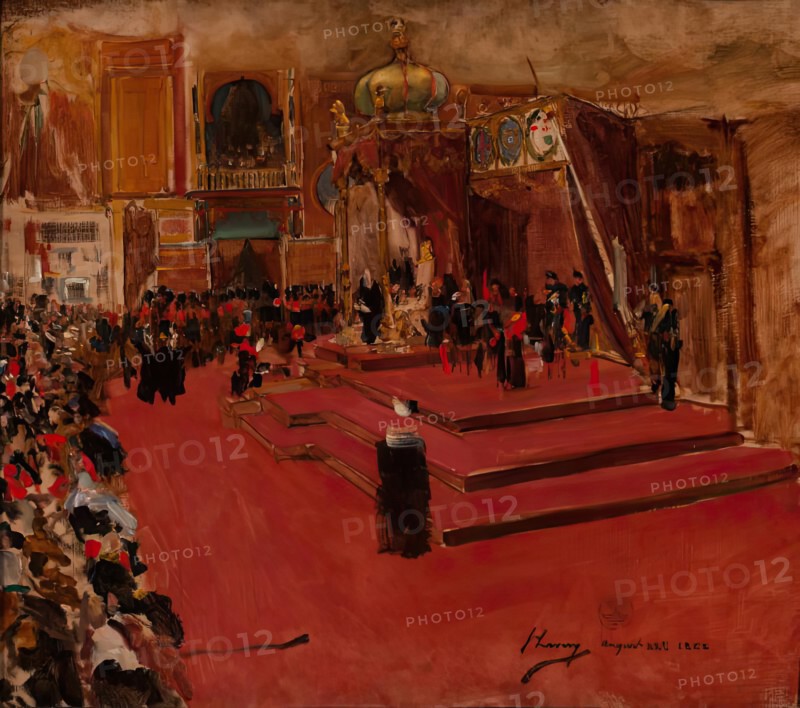 Study for "The Visit of Queen Victoria to the International Exhibition, Glasgow", 1888. Creator: Sir John Lavery.