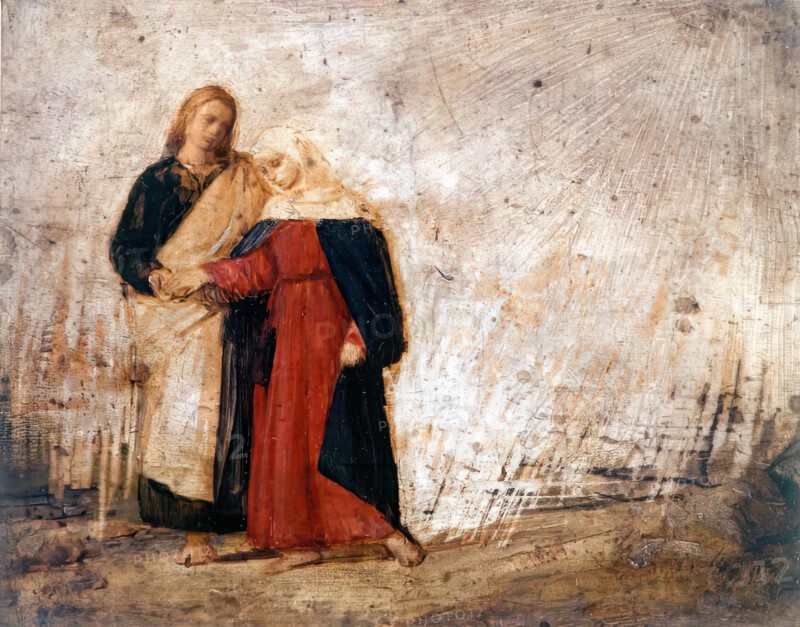 Sketch for 'St John Leading Home his Adopted Mother', c1844. Creator: William Dyce.