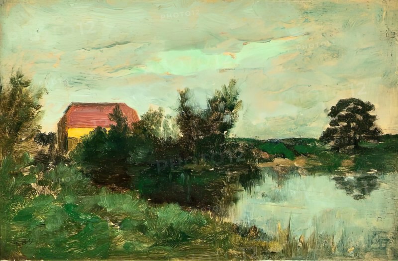 A Lake Scene, 1900-1923. Creator: William York Macgregor.