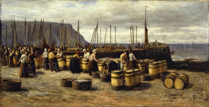 The Herring Harvest, c1873. Creator: Archibald David Reid.