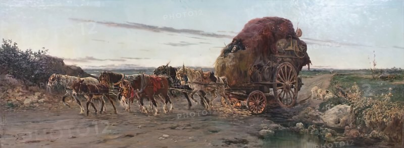 Dawn in The Roman Campagna, c1889. Creator: Aurelio Tiratelli.