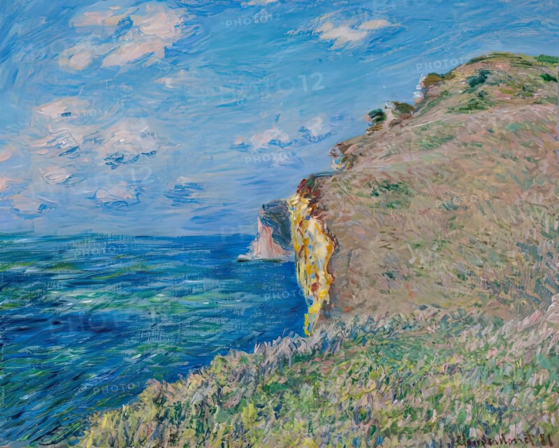 La Falaise à Fécamp, 1881. Creator: Claude Monet.