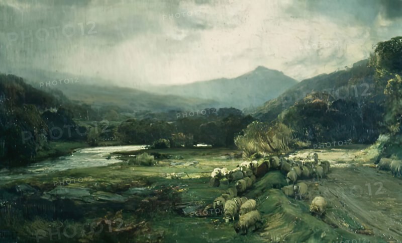 River and Road, Strathdon, 1898. Creator: David Farquharson.