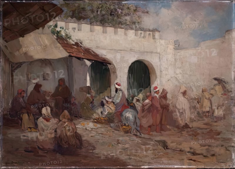 Eastern Village Scene, c1872-1910. Creator: George Davidson.