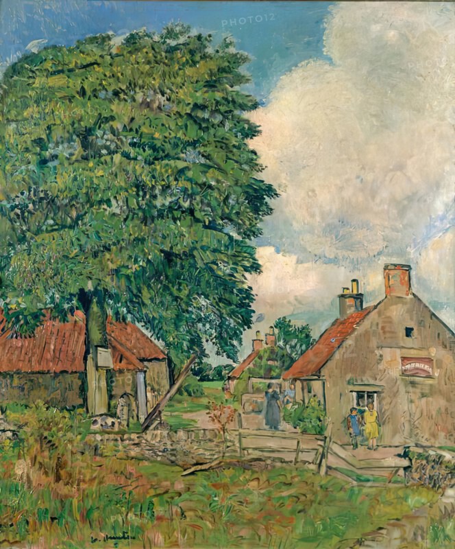 Village in Fife, c1924. Creator: George Leslie Hunter.