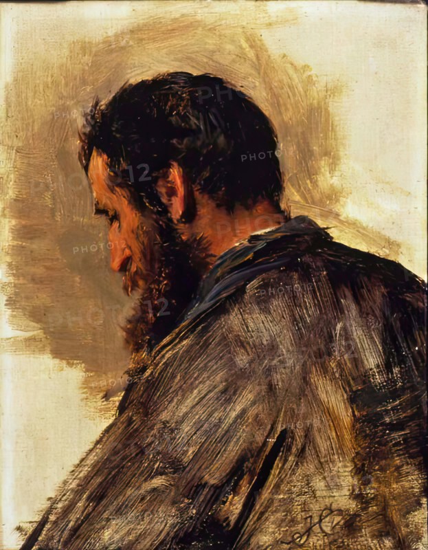 Sketch of a Man's Head (James Black), 1881. Creator: James Clarke Hook.