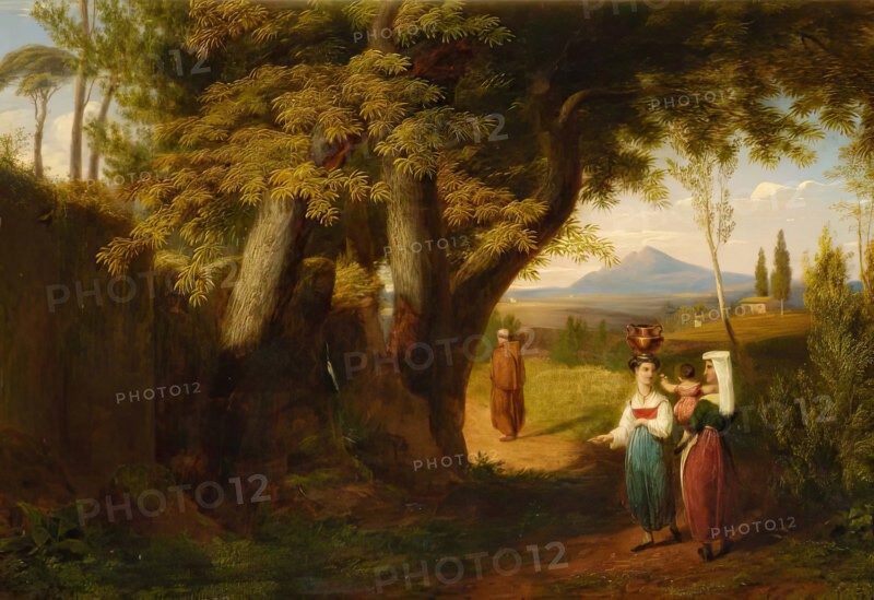 The Borghese Gardens, Rome, 1850-1870. Creator: James William Giles.