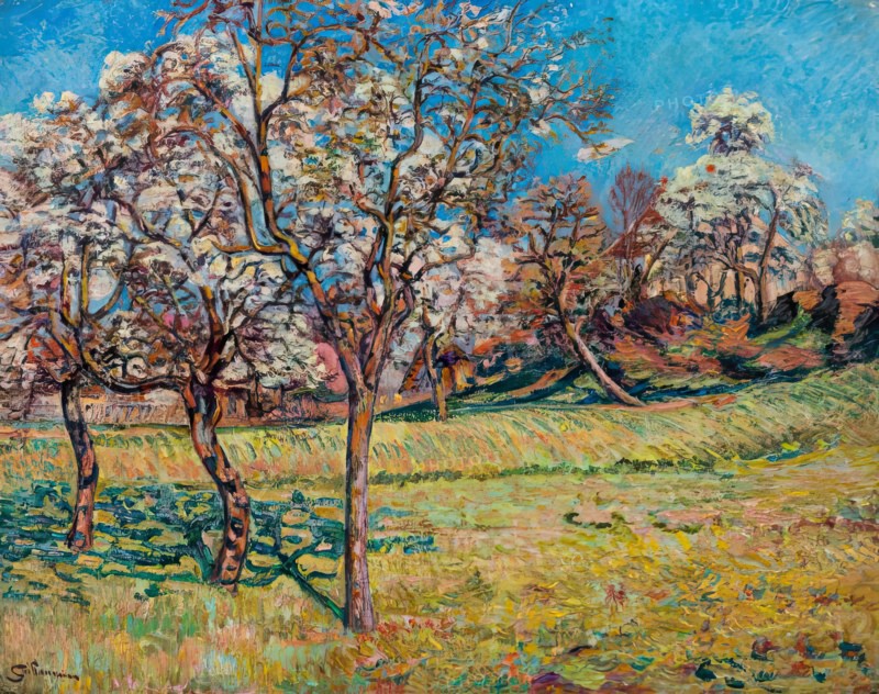 Les Pommiers à Damiette, 1893. Creator: Armand Guillaumin.