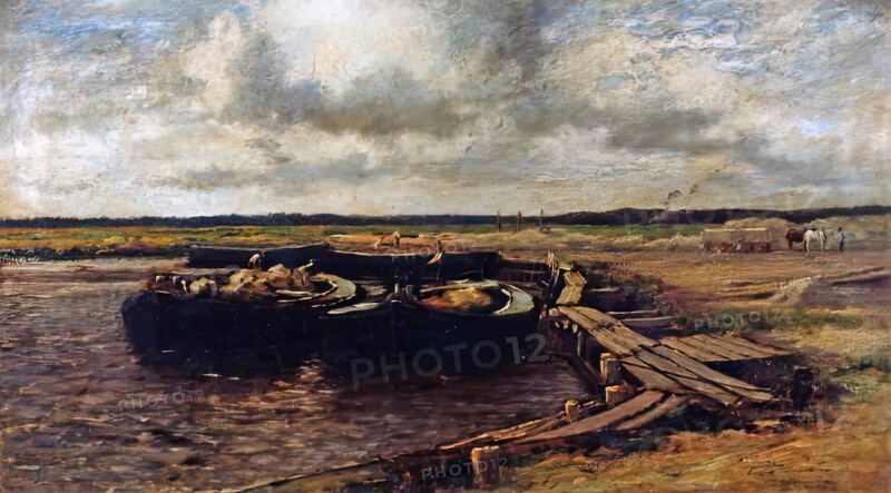 Clay Barges, Norfolk, c1890s. Creator: Leslie Thomson.