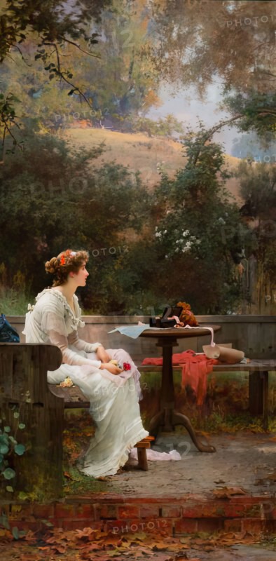 Welcome Footsteps, 1898. Creator: Marcus Stone.