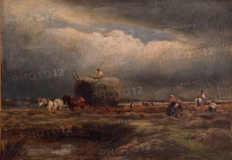 The Hay Wagon, 1857. Creator: Samuel Bough.