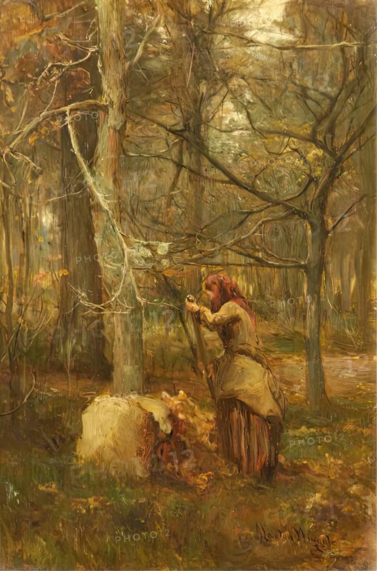 In the Woods at Muthill, Perthshire, 1880 - 1886. Creator: James Lawton Wingate.