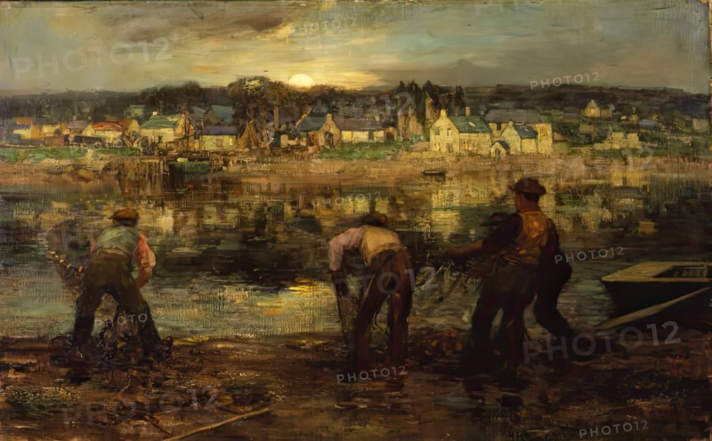Salmon Fishers on the Dee at Kirkcudbright, c1880s. Creator: William Stewart MacGeorge.
