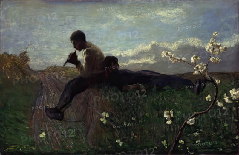 An Idyll, 1882-1883. Creator: Giovanni Segantini.