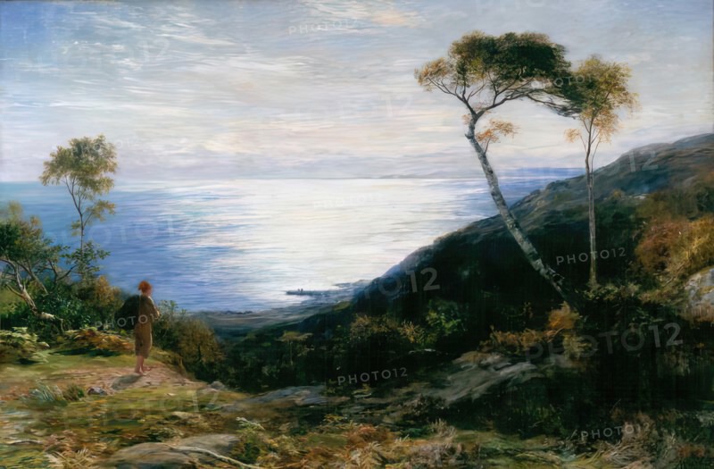 Morning - Isle of Arran "All in the Blue Unclouded Weather, 1898. Creator: John MacWhirter.