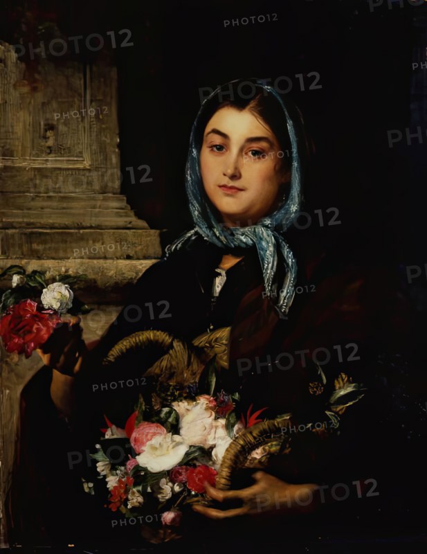 The Spanish Flower Seller, 1864. Creator: John Phillip.