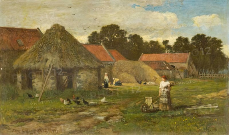 Old Farmyard near Stirling, 1868. Creator: George Reid.
