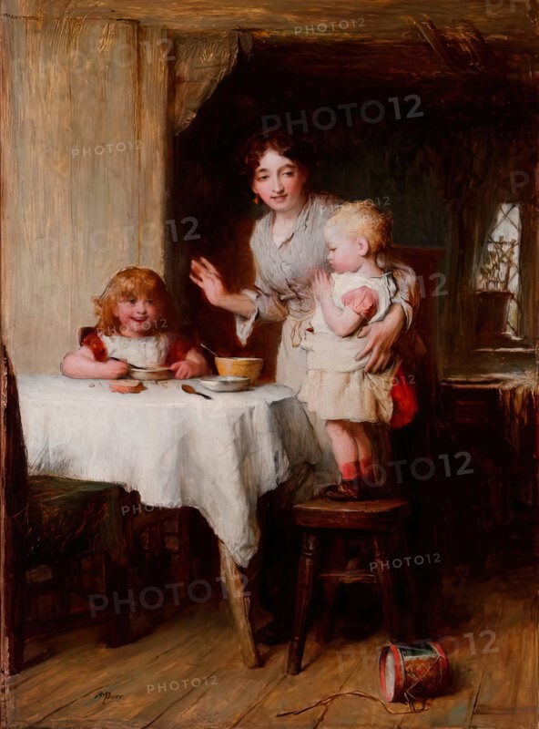 Saying Grace, 1875-1899. Creator: Alexander Hohenlohe Burr.