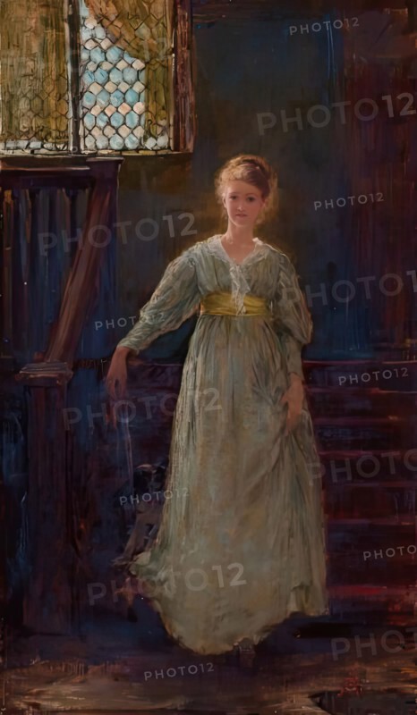 On the Staircase, c1884-1949. Creator: George Denholm Armour.