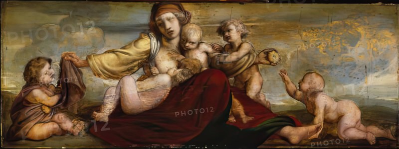 Motherhood - Sketch for fresco panel, c1844. Creator: William Dyce.