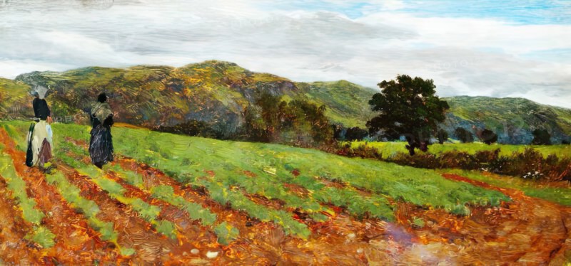 Landscape with Figures, c1870s. Creator: George Reid.