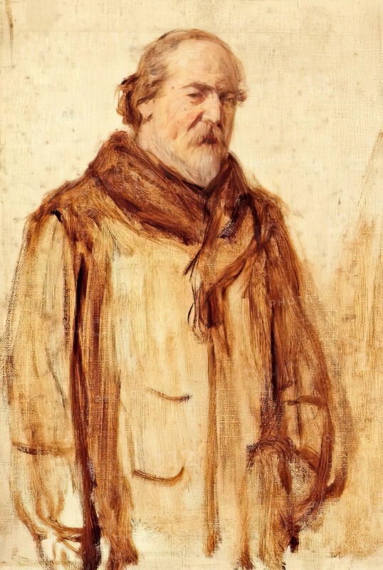 Gentleman In Fur Coat, c1890s. Creator: George Reid.