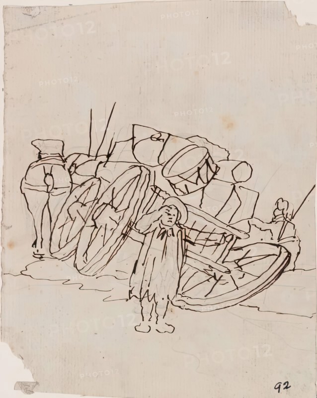 Wagon With Broken Wheel. Creator: William Williams.