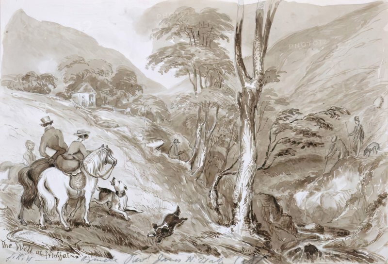 The Well At Moffat, 1837. Creator: James W Wake.