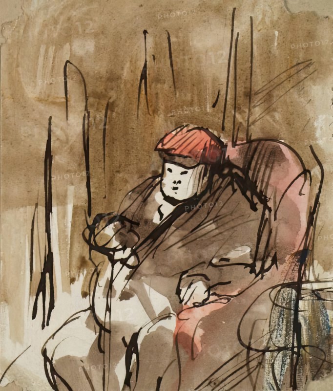 Lord Panmure - sketch, c1847. Creator: John Phillip.