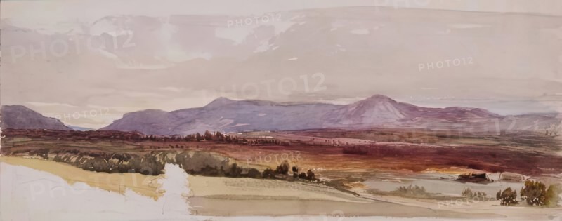 Landscape with Hills in the Distance, c1840s. Creator: John Phillip.