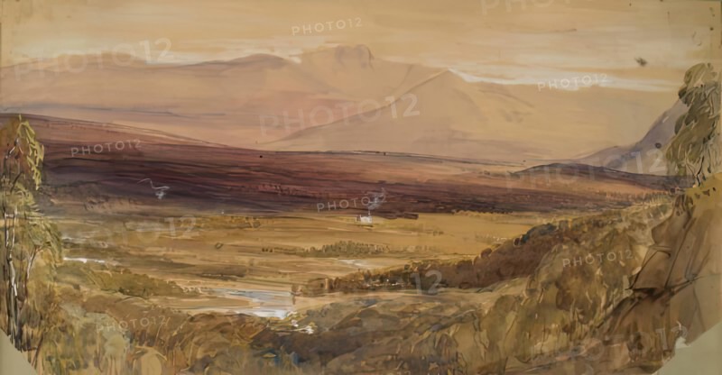 A Plain with Hills in Distance, c1840s. Creator: John Phillip.