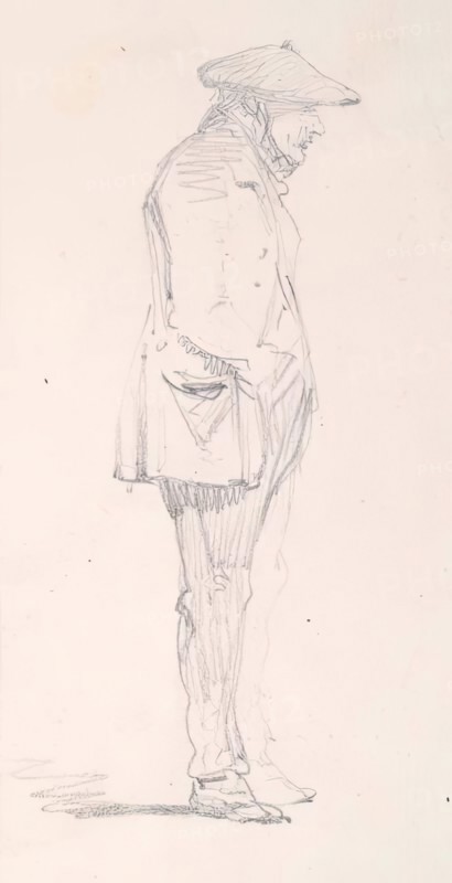 Man Wearing a Tam o' Shanter, c1830s. Creator: John Phillip.
