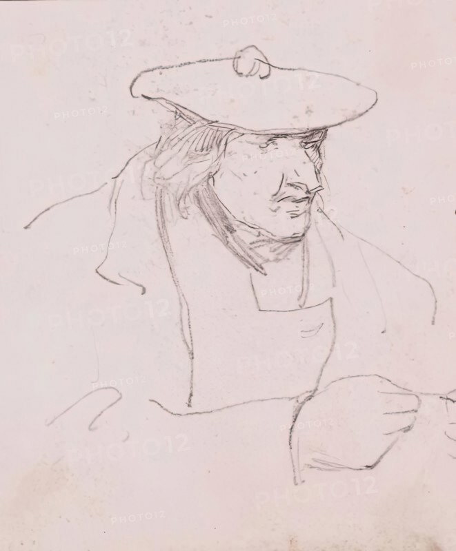 Study of Man (half-length), c1830s. Creator: John Phillip.
